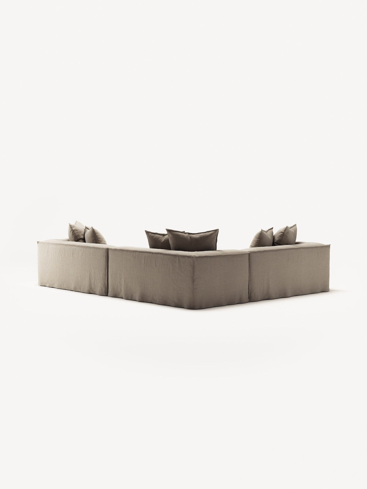 NOMAD - 5 Seat Corner - Left - Pure Linen Sandy Beige