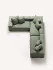 NOMAD - 5 Seat Corner - Left - Pure Linen Vivid Green