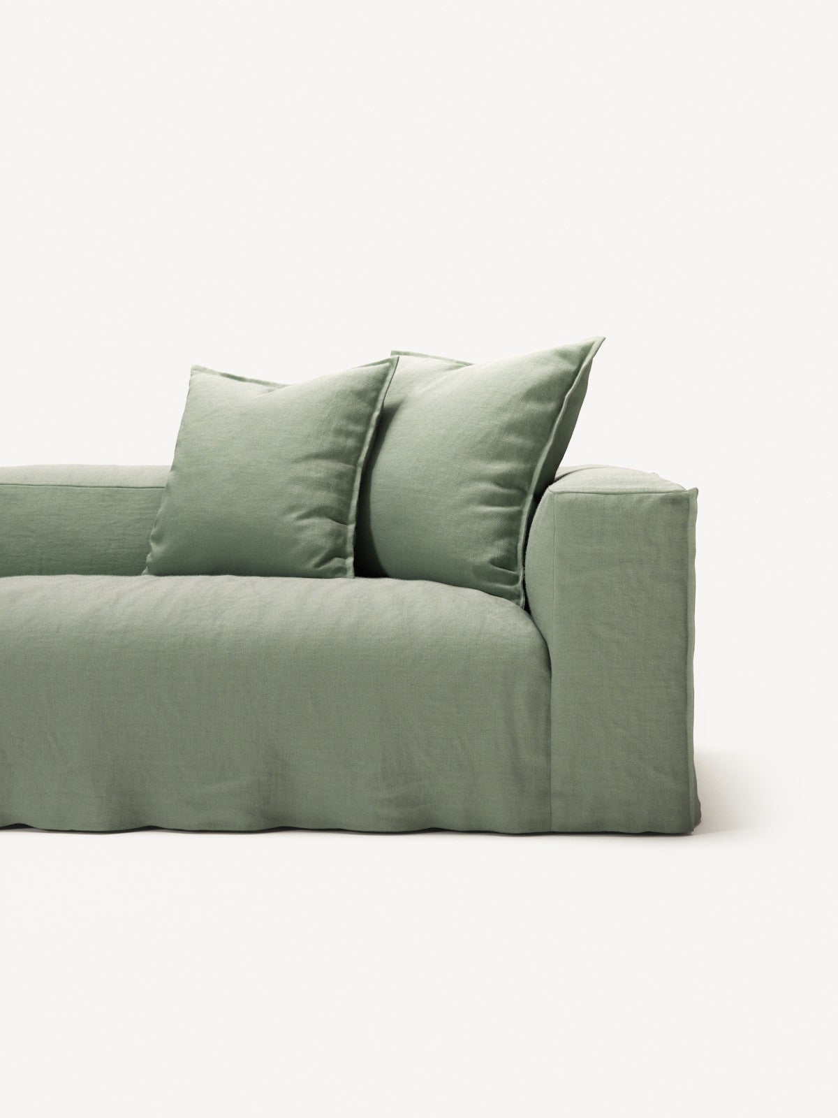 NOMAD - 5 Seat Corner - Left - Pure Linen Vivid Green