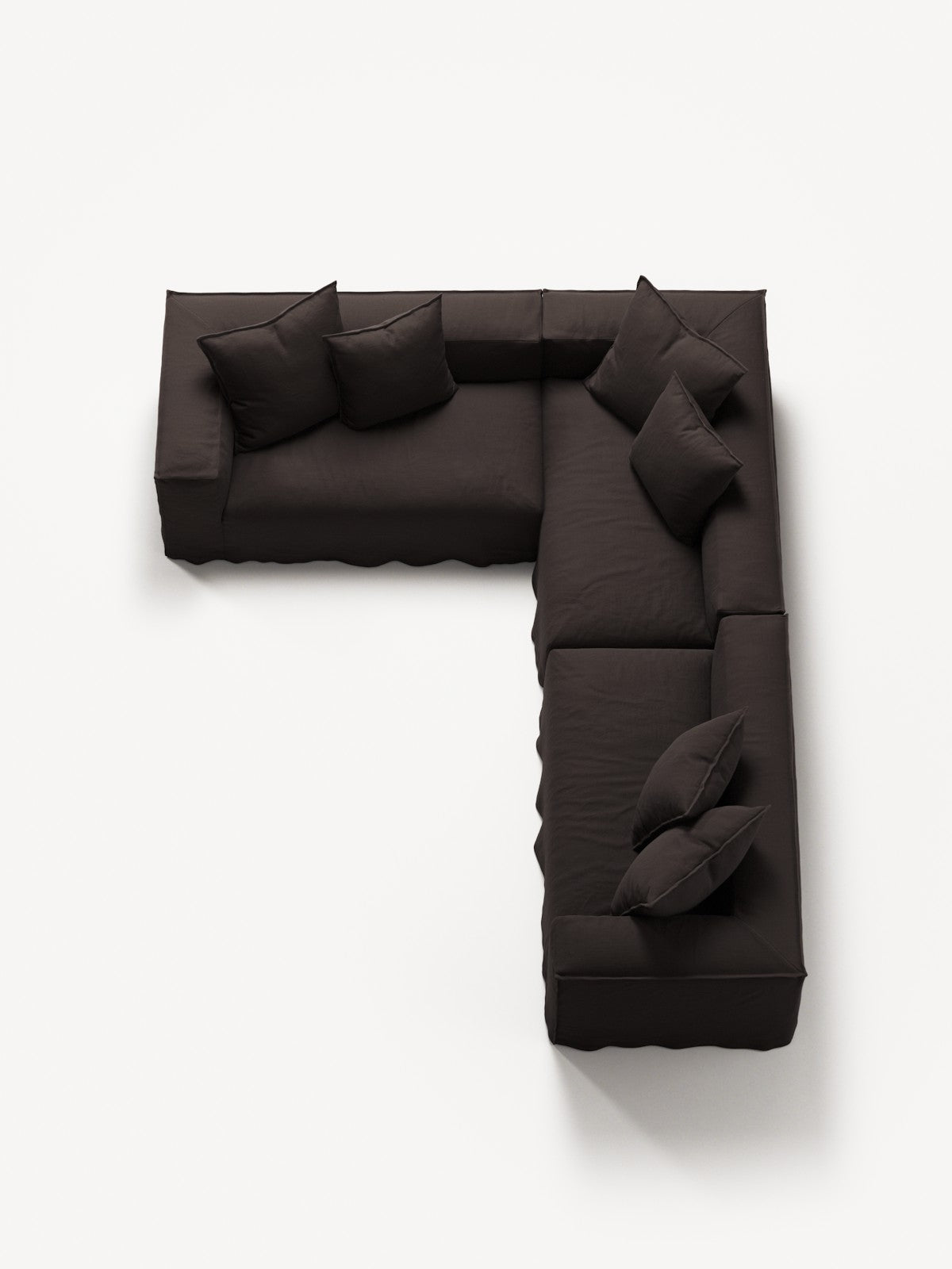 NOMAD - 5 Seat Corner - Left - Pure Linen Truffle Brown
