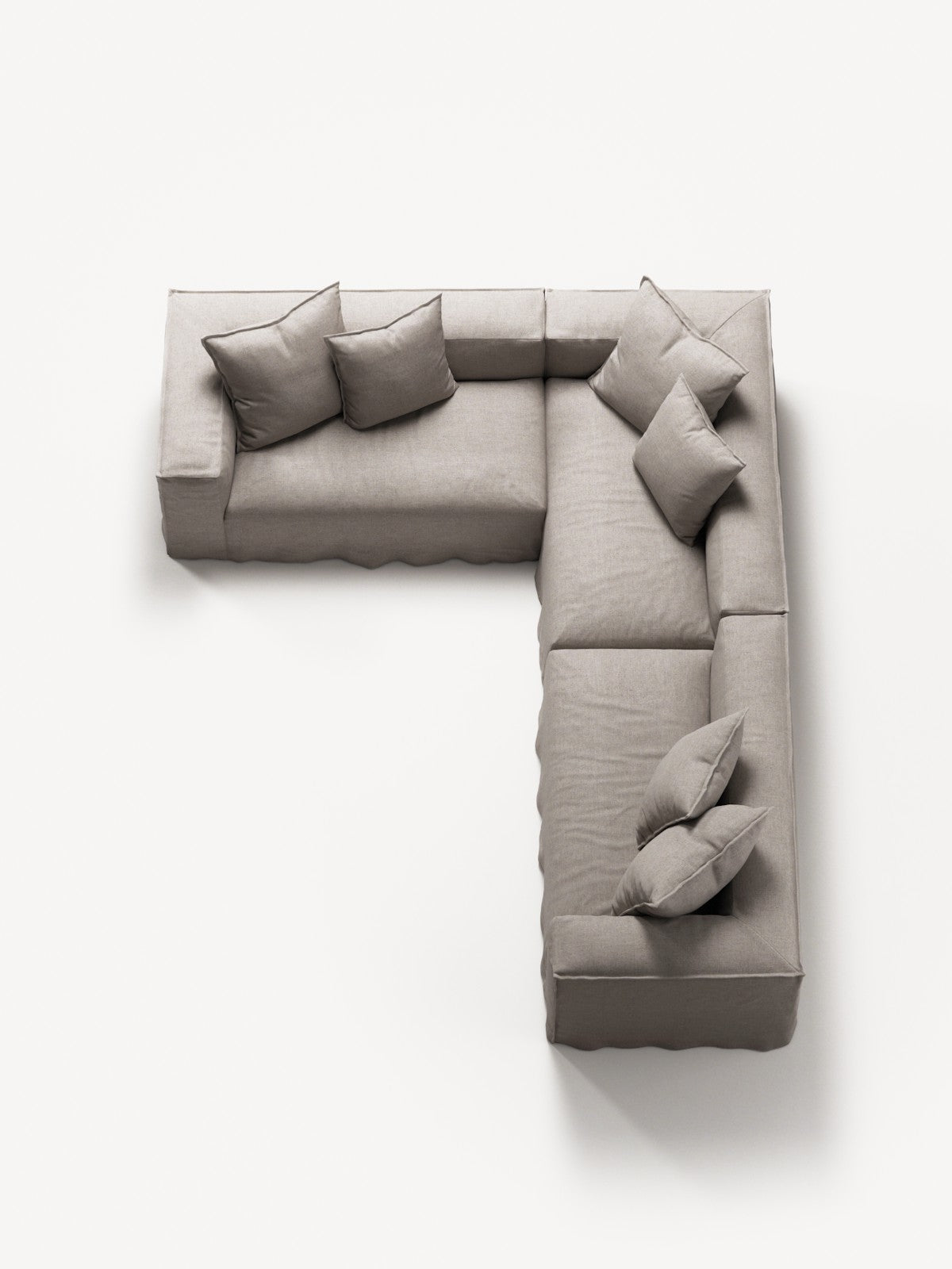 NOMAD - 5 Seat Corner - Left - Textured Blend Beige