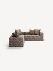 NOMAD - 5 Seat Corner - Right - Chenille Jacquard Zebra Brown White
