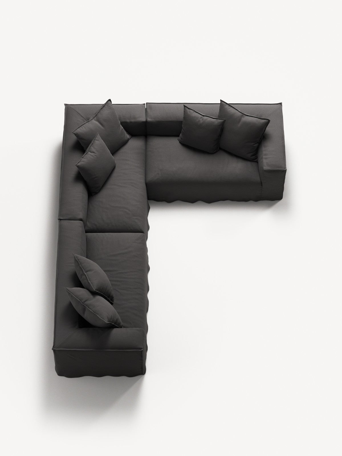 NOMAD - 5 Seat Corner - Right - Brushed Cotton Dark Gray