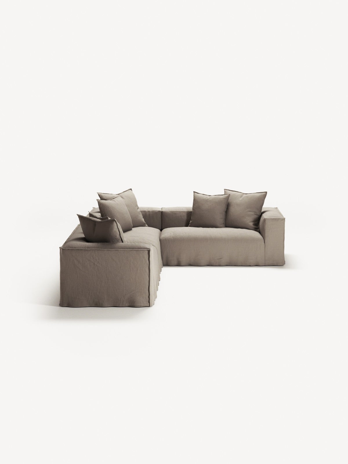 NOMAD - 5 Seat Corner - Right - Pure Linen Pale Gray