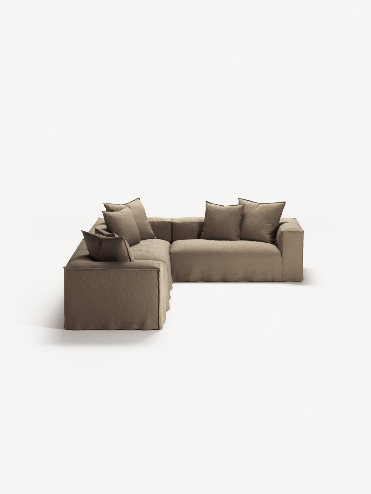 NOMAD - 5 Seat Corner - Right - Pure Linen Natural