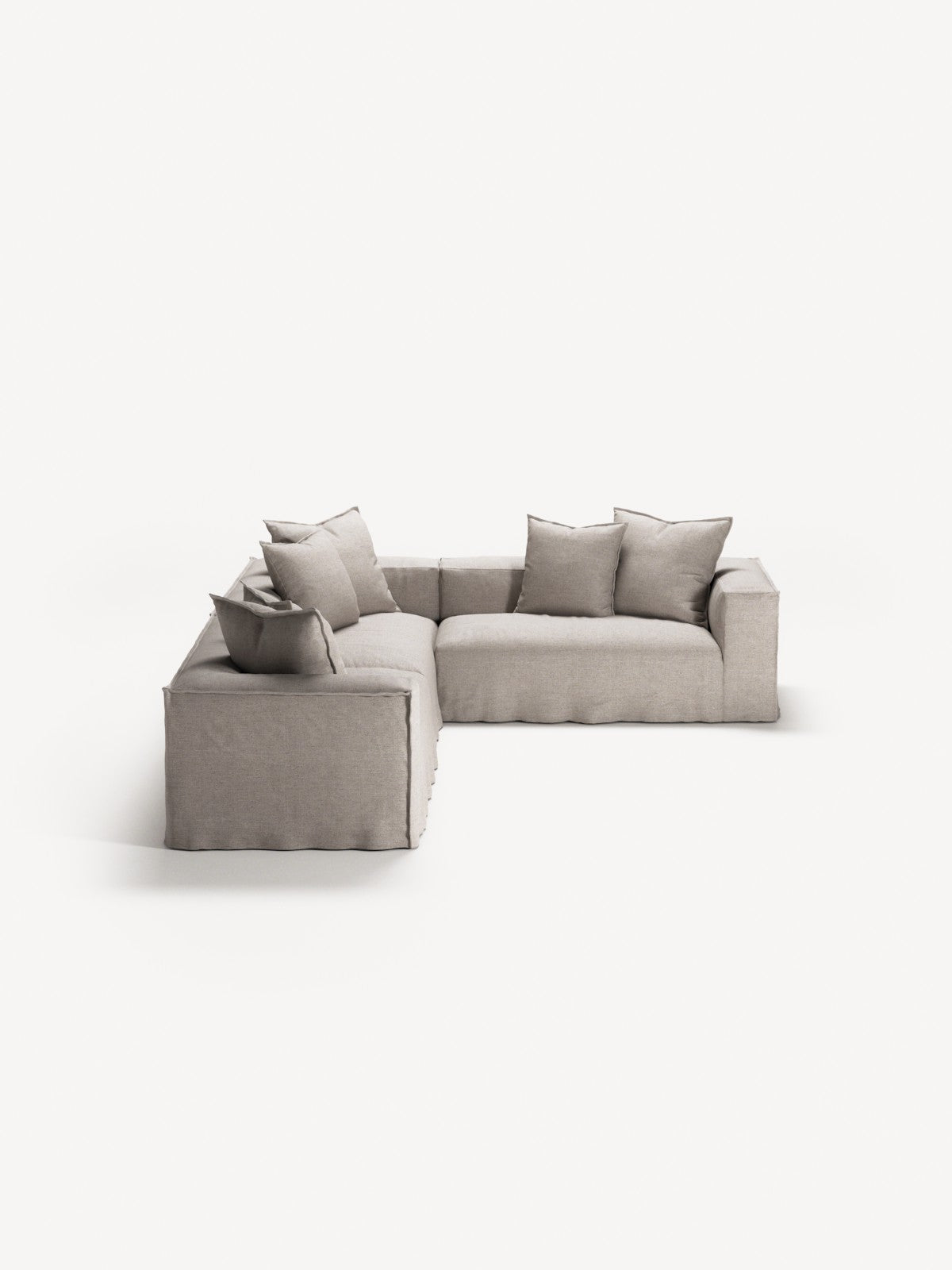 NOMAD - 5 Seat Corner - Right - Textured Blend Beige
