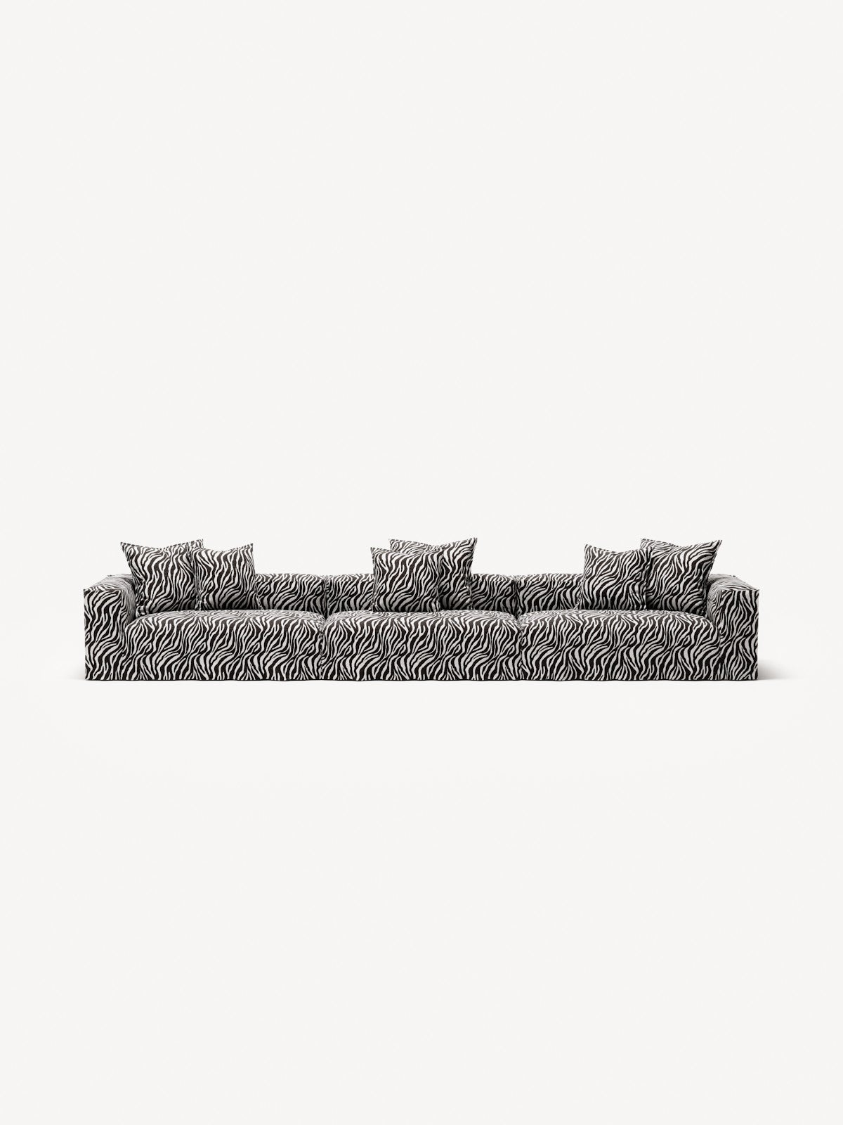NOMAD - 5 Seat - Chenille Jacquard Zebra Black White