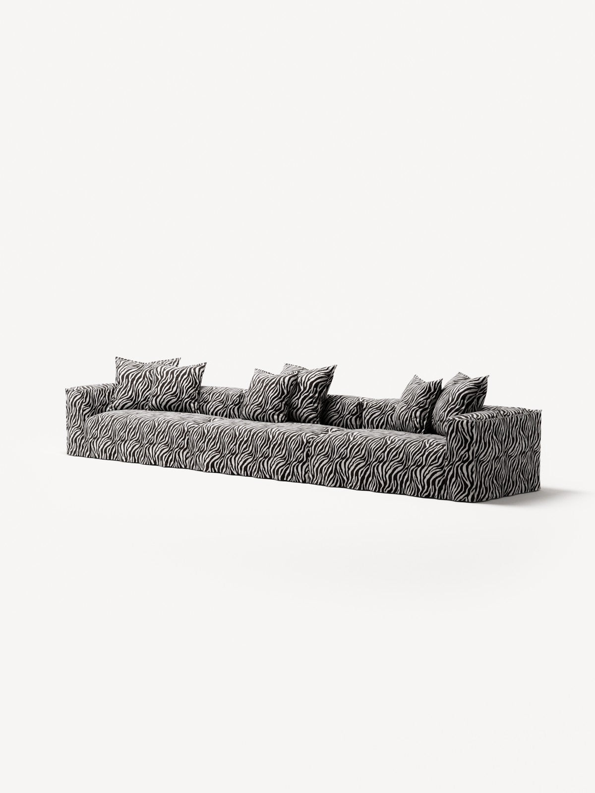 NOMAD - 5 Seat - Chenille Jacquard Zebra Black White