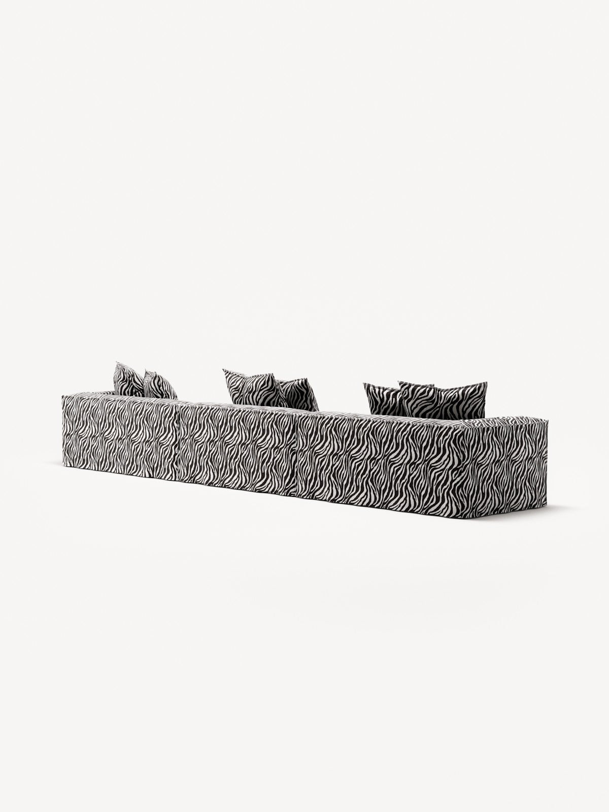 NOMAD - 5 Seat - Chenille Jacquard Zebra Black White