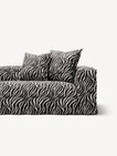 NOMAD - 5 Seat - Chenille Jacquard Zebra Black White