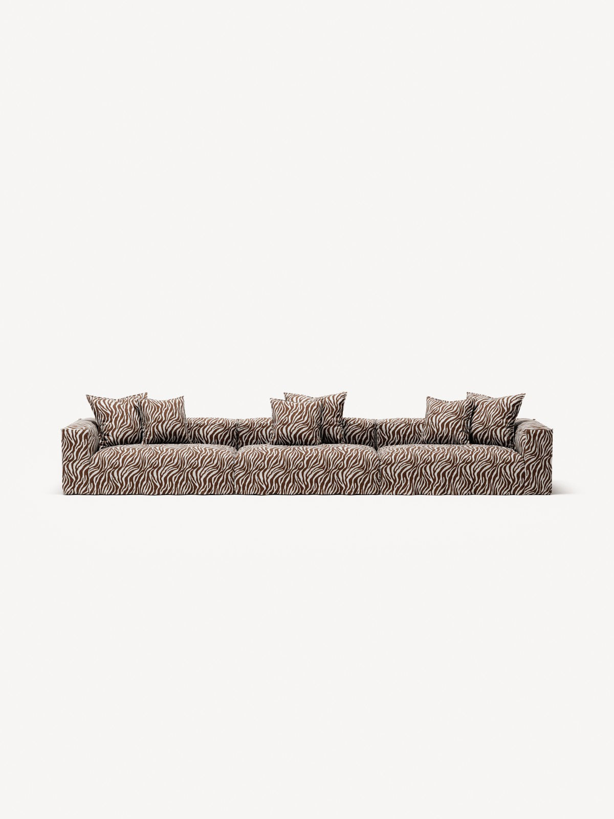 NOMAD - 5 Seat - Chenille Jacquard Zebra Brown White