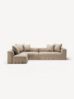 NOMAD - 5 Seat corner with open end - Left - Brushed Cotton Sandy Beige