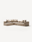 NOMAD - 5 Seat corner with open end - Left - Brushed Cotton Sandy Beige