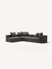 NOMAD - 5 Seat corner with open end - Left - Brushed Cotton Dark Gray