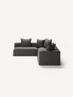 NOMAD - 5 Seat corner with open end - Left - Brushed Cotton Dark Gray