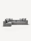 NOMAD - 5 Seat corner with open end - Left - Brushed Cotton Light Gray