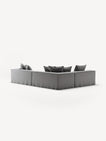 NOMAD - 5 Seat corner with open end - Left - Brushed Cotton Light Gray