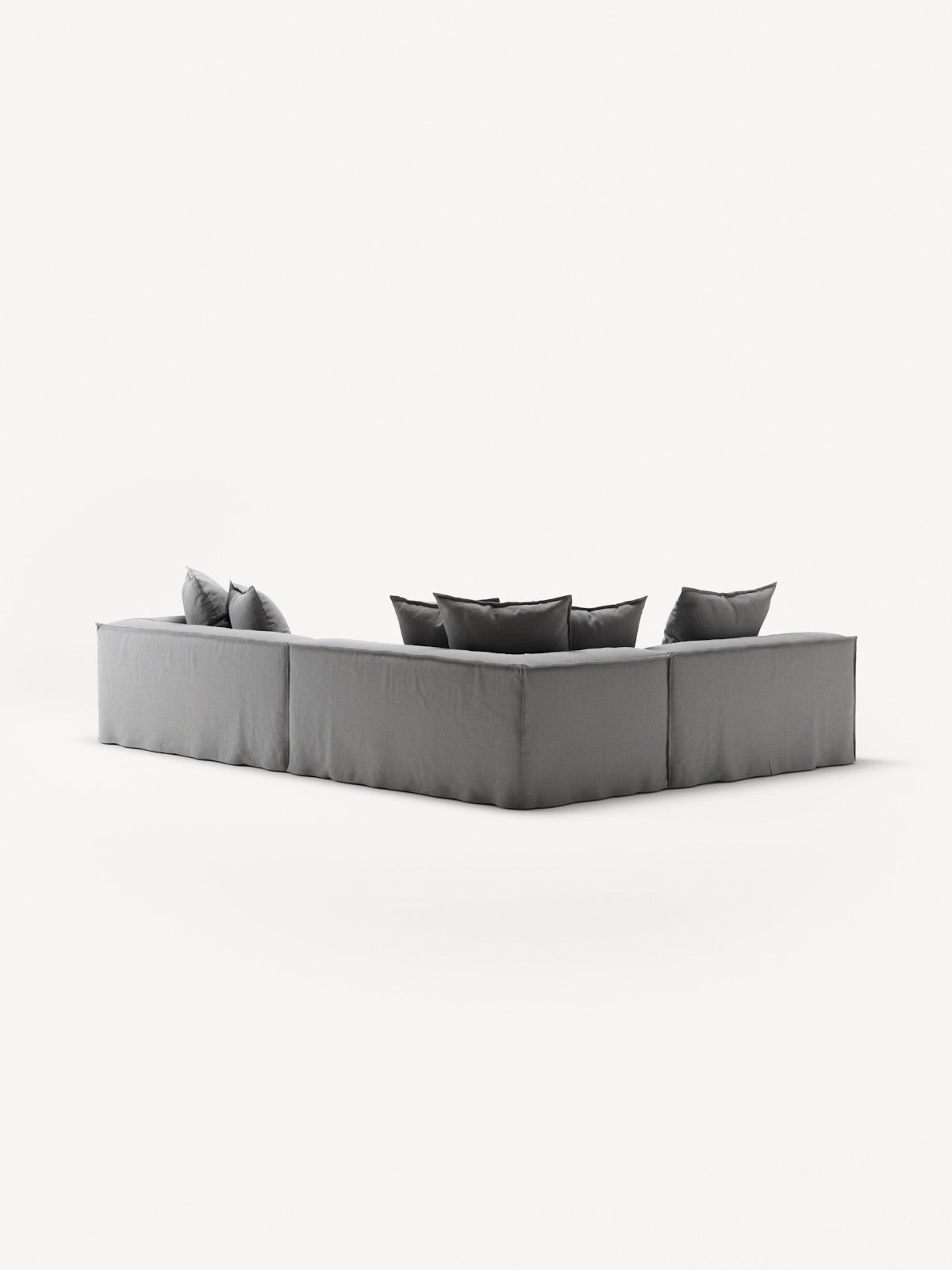 NOMAD - 5 Seat corner with open end - Left - Brushed Cotton Light Gray