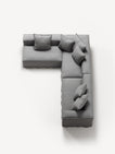 NOMAD - 5 Seat corner with open end - Left - Brushed Cotton Light Gray