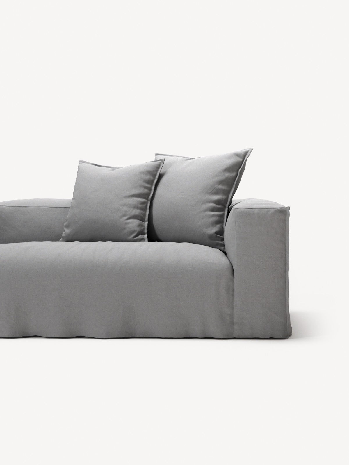 NOMAD - 5 Seat corner with open end - Left - Brushed Cotton Light Gray