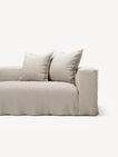 NOMAD - 5 Seat corner with open end - Left - Pure Linen Off-White