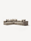 NOMAD - 5 Seat corner with open end - Left - Pure Linen Sandy Beige