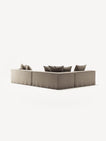 NOMAD - 5 Seat corner with open end - Left - Pure Linen Sandy Beige