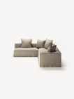 NOMAD - 5 Seat corner with open end - Left - Pure Linen Sandy Beige