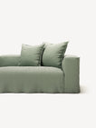 NOMAD - 5 Seat corner with open end - Left - Pure Linen Vivid Green