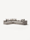 NOMAD - 5 Seat corner with open end - Left - Textured Blend Beige