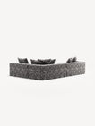 NOMAD - 5 Seat corner with open end - Right - Chenille Jacquard Zebra Black White