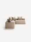 NOMAD - 5 Seat corner with open end - Right - Brushed Cotton Sandy Beige