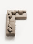 NOMAD - 5 Seat corner with open end - Right - Brushed Cotton Sandy Beige