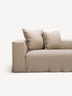 NOMAD - 5 Seat corner with open end - Right - Brushed Cotton Sandy Beige