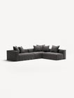NOMAD - 5 Seat corner with open end - Right - Brushed Cotton Dark Gray