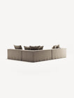 NOMAD - 5 Seat corner with open end - Right - Pure Linen Sandy Beige