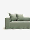 NOMAD - 5 Seat corner with open end - Right - Pure Linen Vivid Green