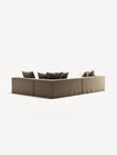 NOMAD - 5 Seat corner with open end - Right - Pure Linen Natural