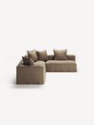 NOMAD - 5 Seat corner with open end - Right - Pure Linen Natural