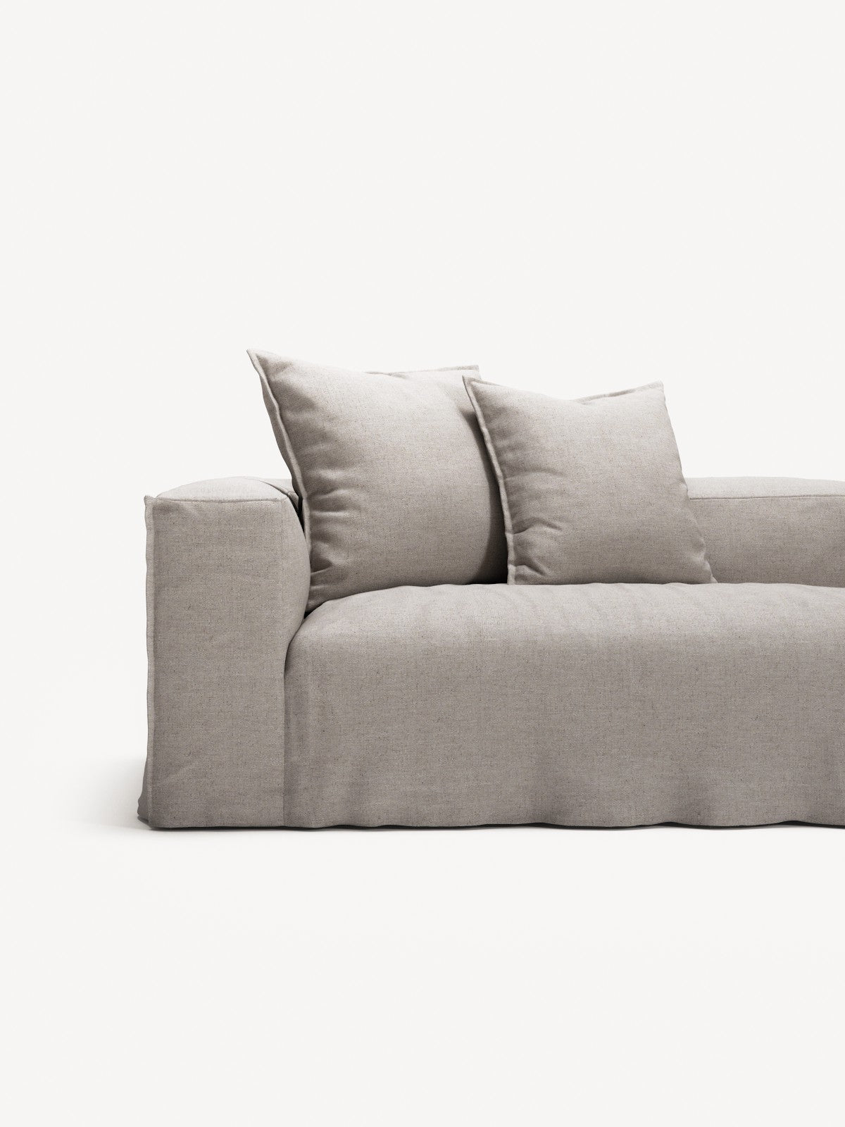 NOMAD - 5 Seat corner with open end - Right - Textured Blend Beige