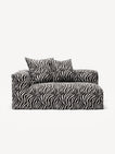NOMAD - 2 Seat - Left - Chenille Jacquard Zebra Black White