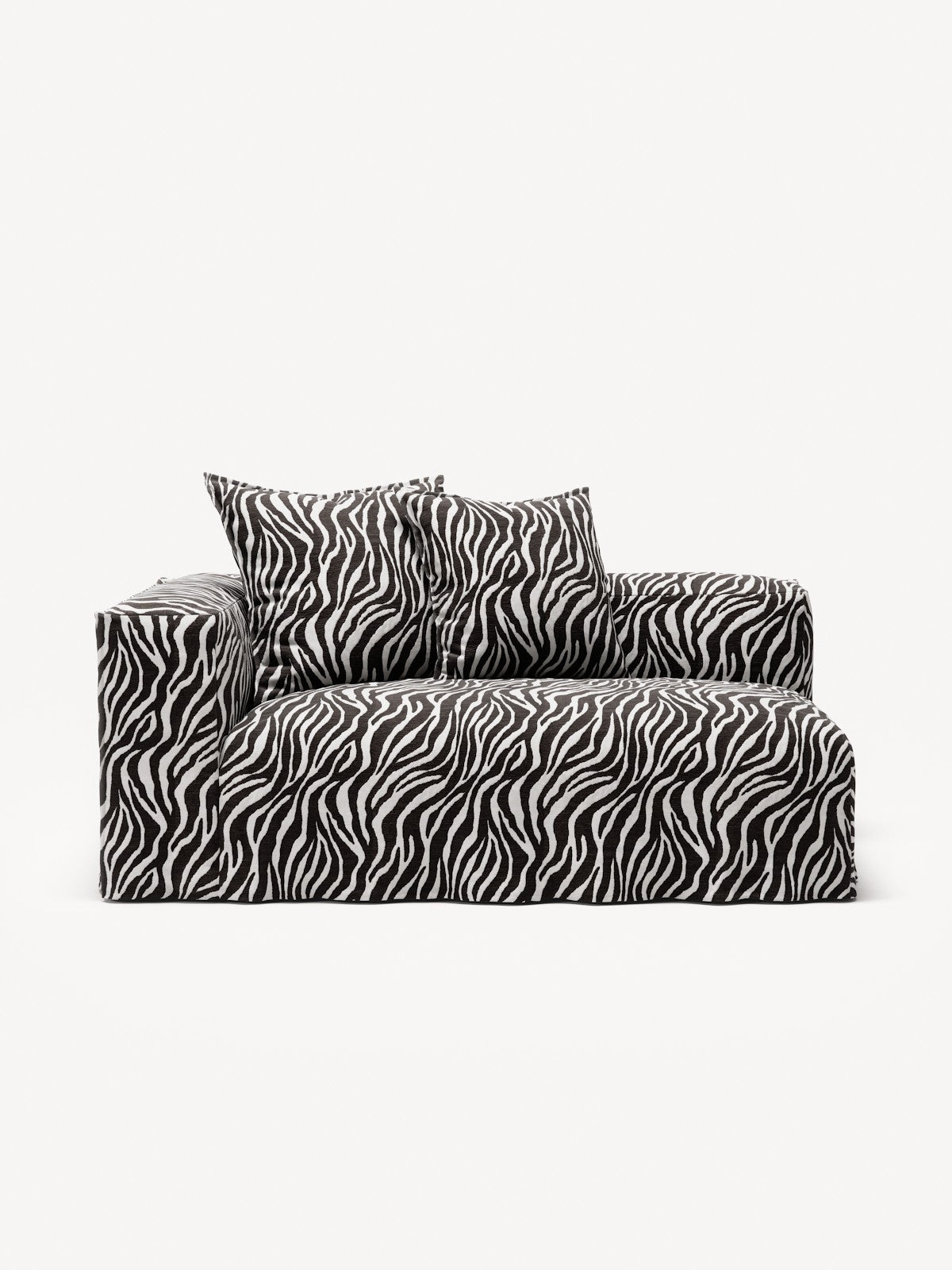 NOMAD - 2 Seat - Left - Chenille Jacquard Zebra Black White