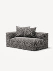 NOMAD - 2 Seat - Left - Chenille Jacquard Zebra Black White