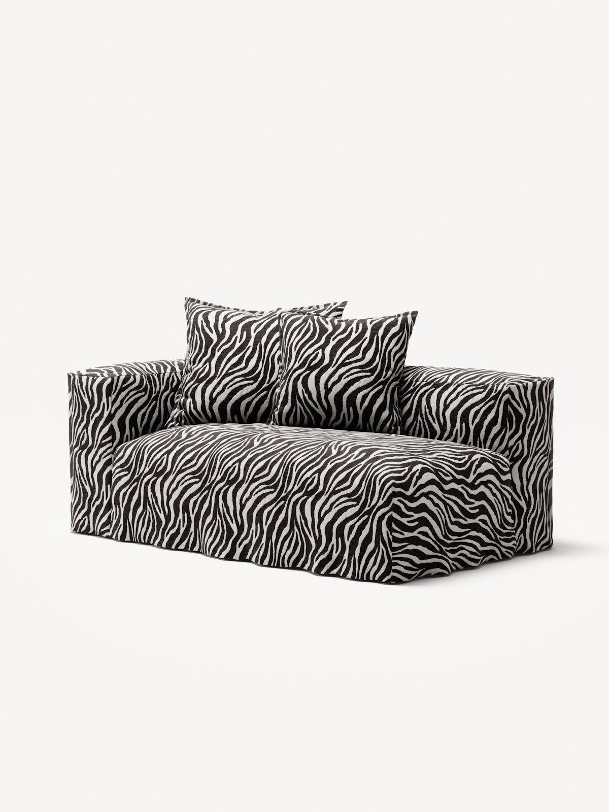 NOMAD - 2 Seat - Left - Chenille Jacquard Zebra Black White