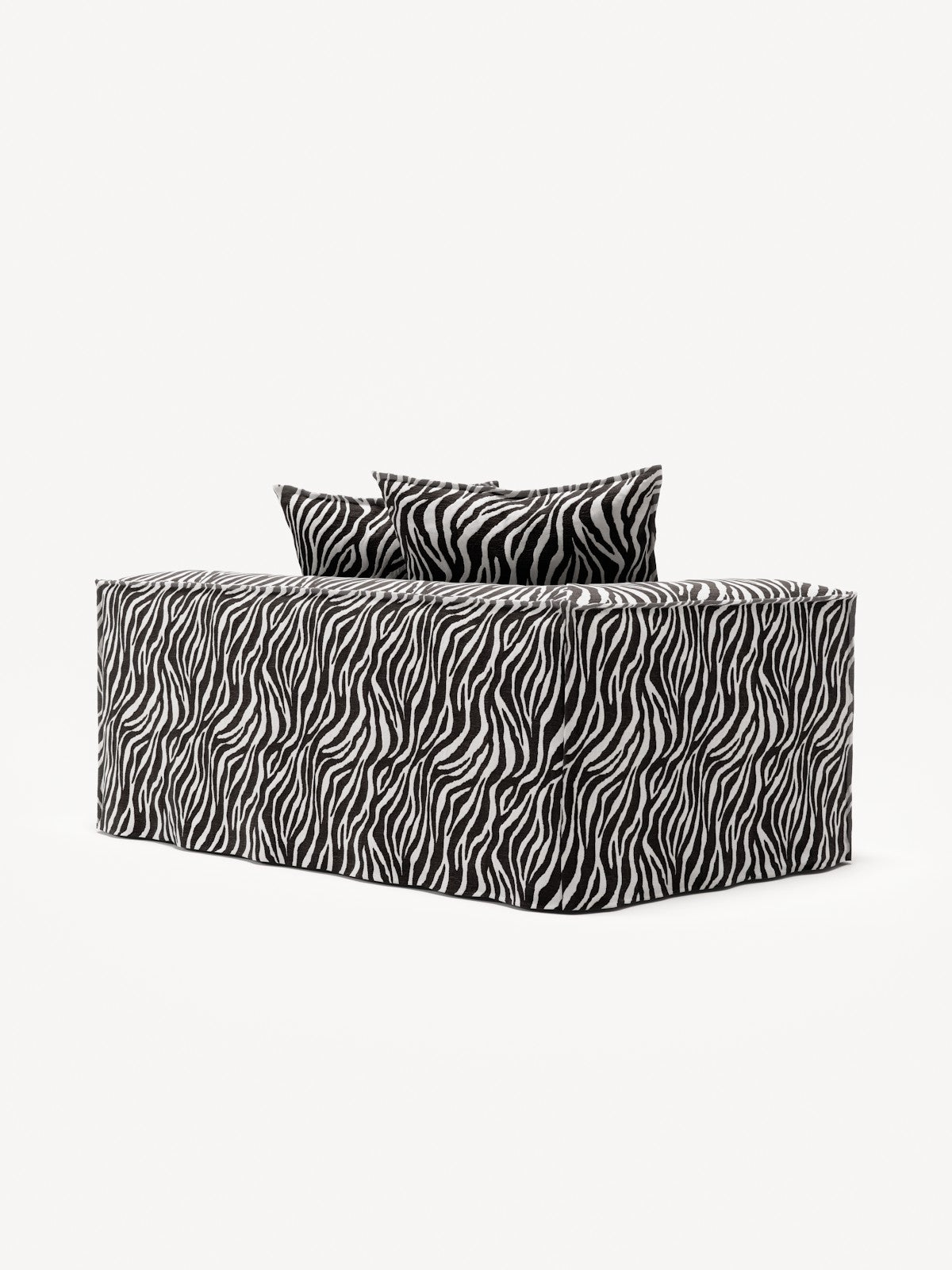 NOMAD - 2 Seat - Left - Chenille Jacquard Zebra Black White