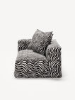 NOMAD - 2 Seat - Left - Chenille Jacquard Zebra Black White