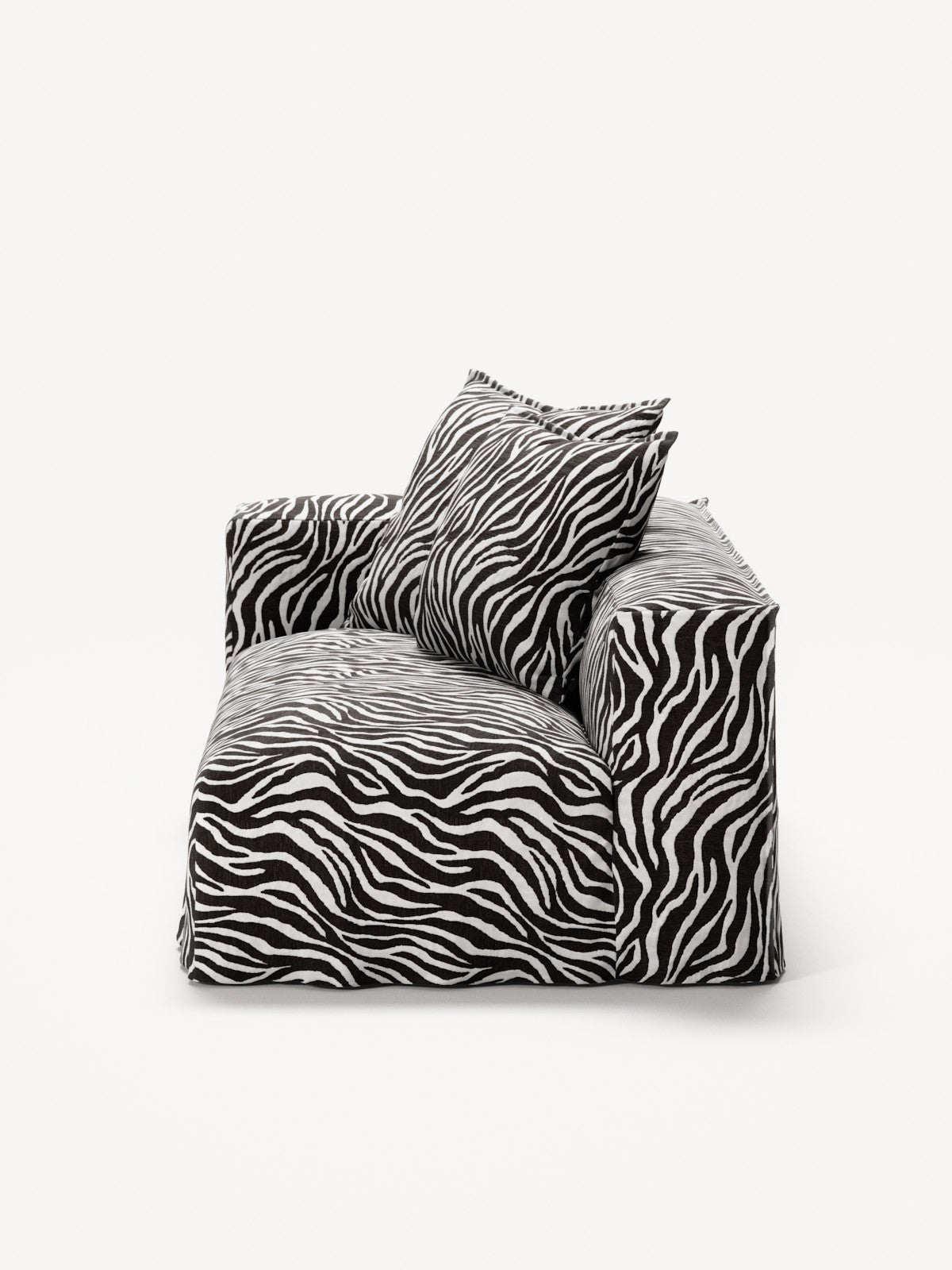 NOMAD - 2 Seat - Left - Chenille Jacquard Zebra Black White