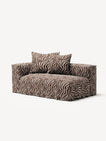 NOMAD - 2 Seat - Left - Chenille Jacquard Zebra Brown White