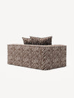 NOMAD - 2 Seat - Left - Chenille Jacquard Zebra Brown White