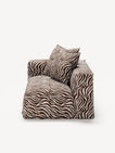 NOMAD - 2 Seat - Left - Chenille Jacquard Zebra Brown White